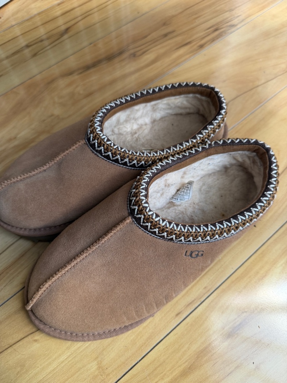 UGG Women's Chestnut Tan Suede Slip-On Slippers